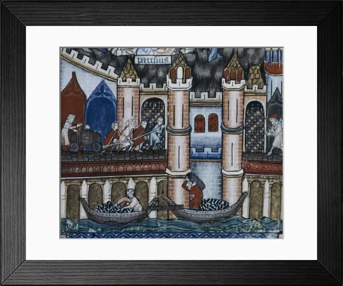 Framed Print : Vie de Saint. Denis, page 1. 1317. Scenes from Framed Print : Vie de Saint. Denis, page 1. 1317. Scenes from