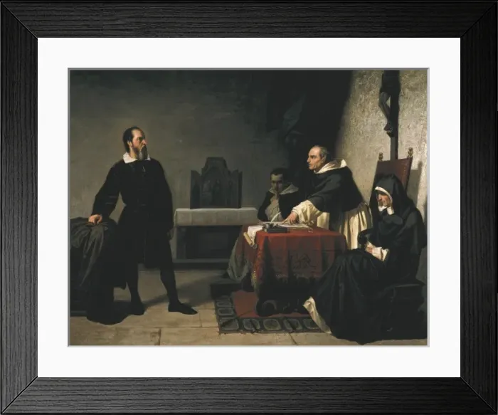 Framed Print : BANTI, Cristiano (1824-1904). The Trial of Galileo Framed Print : BANTI, Cristiano (1824-1904). The Trial of Galileo