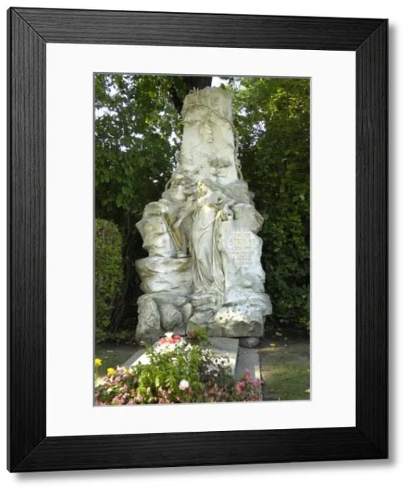 Framed Print : AUSTRIA. Vienna. Cemetery. Tomb of Johann Strauss Framed Print : AUSTRIA. Vienna. Cemetery. Tomb of Johann Strauss