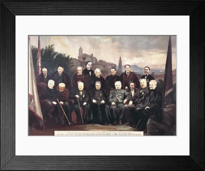 Framed Print : Portrait of 1863 of the veteran survivors fo Framed Print : Portrait of 1863 of the veteran survivors fo