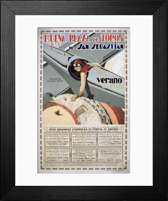 Framed Print : Poster of the new bullring in San Sebastian (Spain Framed Print : Poster of the new bullring in San Sebastian (Spain