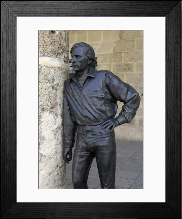 Framed Print : CUBA. Havana. Statue of Antonio Gades in Cathedral Framed Print : CUBA. Havana. Statue of Antonio Gades in Cathedral