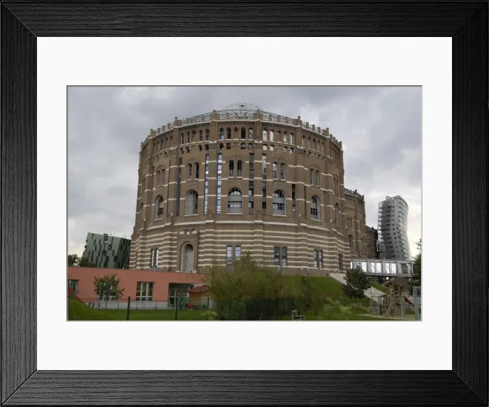 Framed Print : AUSTRIA. Vienna. Gasometer City, old gasometers Framed Print : AUSTRIA. Vienna. Gasometer City, old gasometers