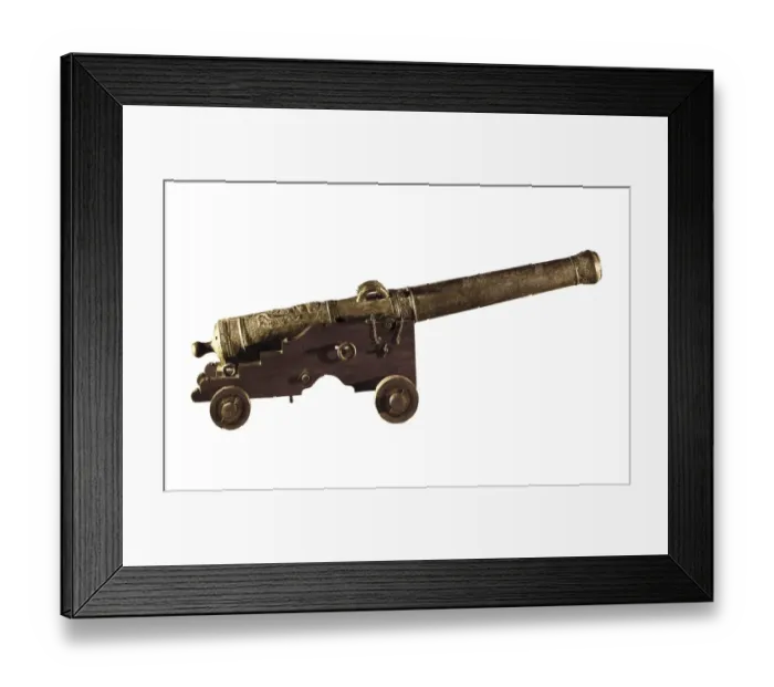 Framed Print : Bronze gun (1751), melted in the Duchy of Modena Framed Print : Bronze gun (1751), melted in the Duchy of Modena