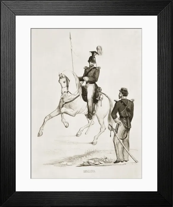 Framed Print : Spain (19th c. ). Cavalry of the Nacional Militia Framed Print : Spain (19th c. ). Cavalry of the Nacional Militia