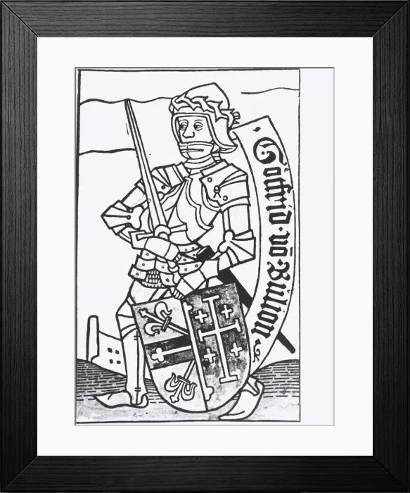 Framed Print : First Crusade (1096-1099). Godfrey of Bouillon Framed Print : First Crusade (1096-1099). Godfrey of Bouillon