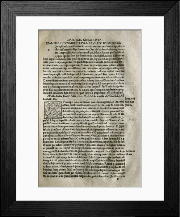 Framed Print : PICO DELLA MIRANDOLA, Giovanni (1463-1494). Italian Framed Print : PICO DELLA MIRANDOLA, Giovanni (1463-1494). Italian