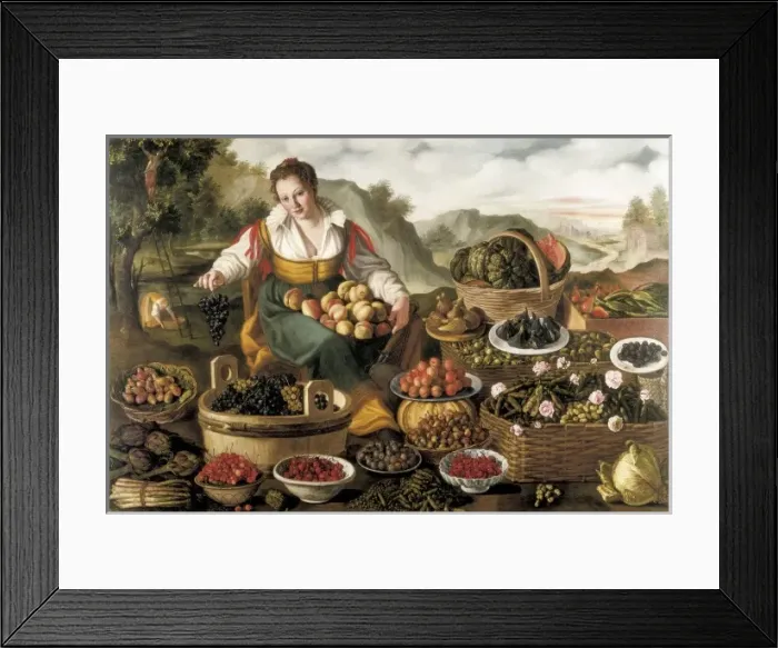 Framed Print : CAMPI, Vincenzo (1536-1591). The Fruit Seller Framed Print : CAMPI, Vincenzo (1536-1591). The Fruit Seller