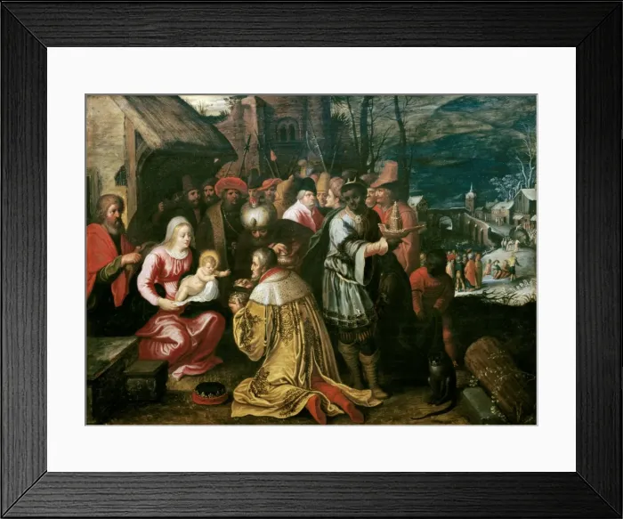 Framed Print : FRANCKEN, Frans III (1607-1667). Adoration of Framed Print : FRANCKEN, Frans III (1607-1667). Adoration of