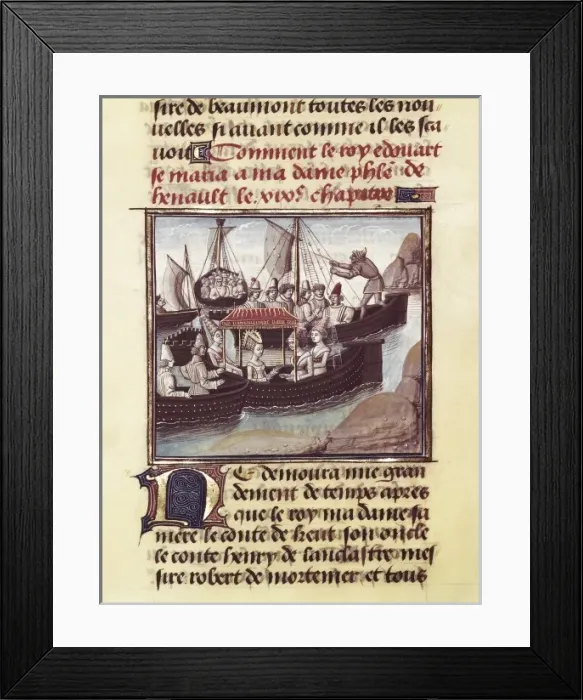 Framed Print : Chroniques ( Chronicles ) by Jean Froissart (1370-1400) Framed Print : Chroniques ( Chronicles ) by Jean Froissart (1370-1400)
