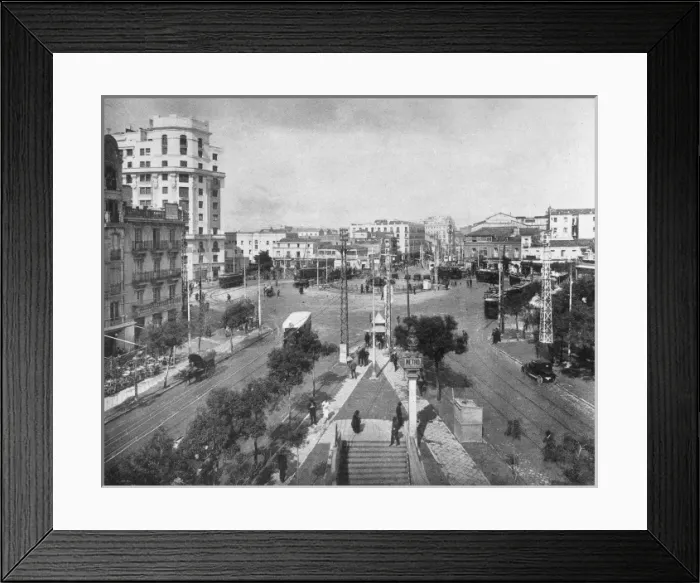 Framed Print : Spain (1925). Madrid. Cuatro Caminos. Image published Framed Print : Spain (1925). Madrid. Cuatro Caminos. Image published