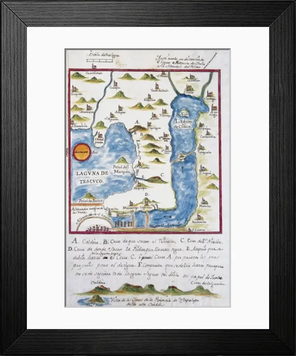 Framed Print : Map of the archbishopric of Mexico (1767), by Framed Print : Map of the archbishopric of Mexico (1767), by