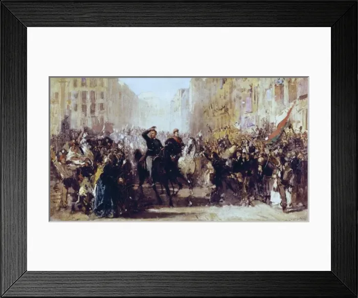 Framed Print : BISI, Michele (1788-1874). Entrance of vittorio Framed Print : BISI, Michele (1788-1874). Entrance of vittorio