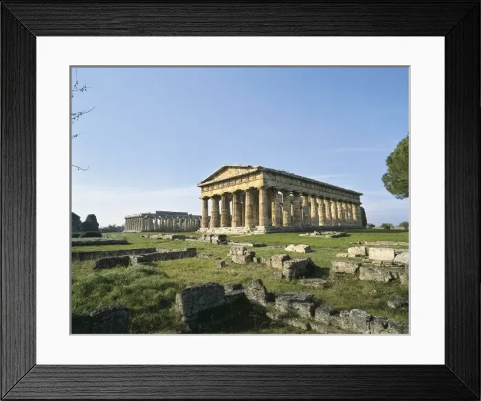 Framed Print : ITALY. CAMPANIA. SALERNO. Paestum. Remains of Framed Print : ITALY. CAMPANIA. SALERNO. Paestum. Remains of