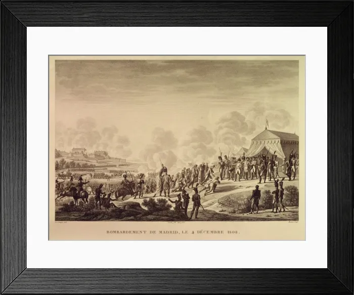Framed Print : Spain (1808). Peninsular War. Bombardment of Framed Print : Spain (1808). Peninsular War. Bombardment of
