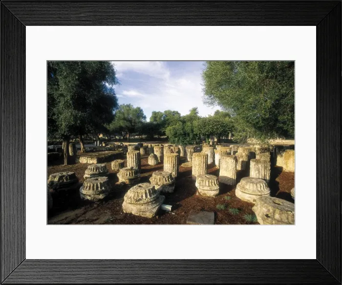 Framed Print : GREECE. WESTERN GREECE. ELIS. Olympia. Archaeological