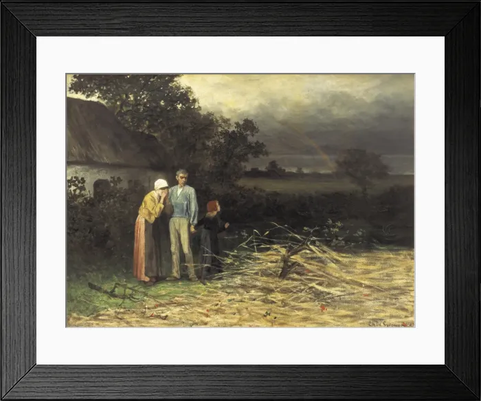 Framed Print : DEGROUX, Charles (1825-1870). The Lost Harvest Framed Print : DEGROUX, Charles (1825-1870). The Lost Harvest