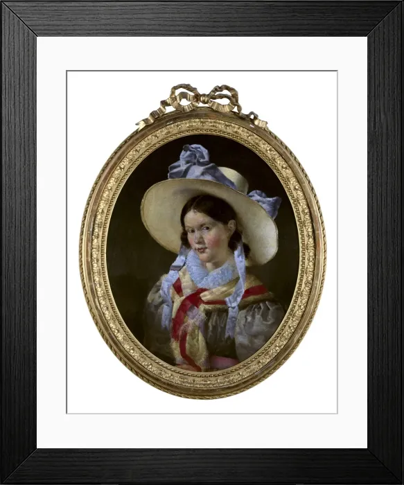 Framed Print : GALLAIT, Louis (1810-1887). Portrait of Charlotte Framed Print : GALLAIT, Louis (1810-1887). Portrait of Charlotte