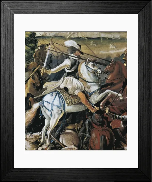 Framed Print : France. Wars of Religion. Henry IV fighting in Framed Print : France. Wars of Religion. Henry IV fighting in