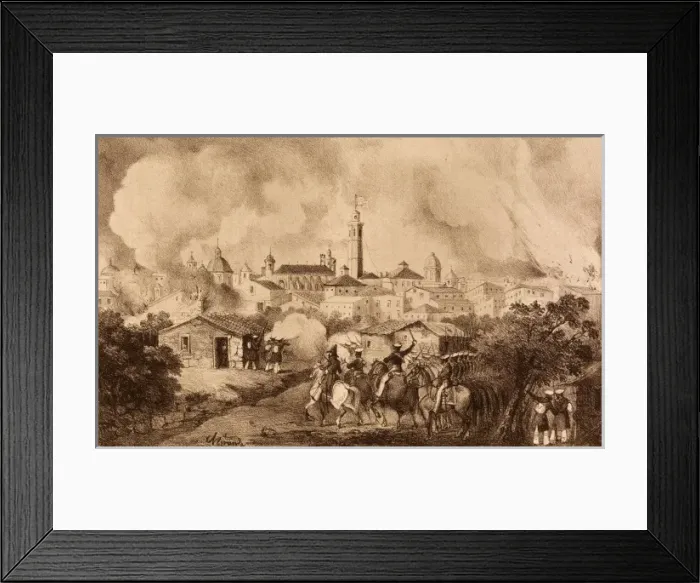 Framed Print : Spain. First Carlist War. Castelle la Plana Framed Print : Spain. First Carlist War. Castelle la Plana