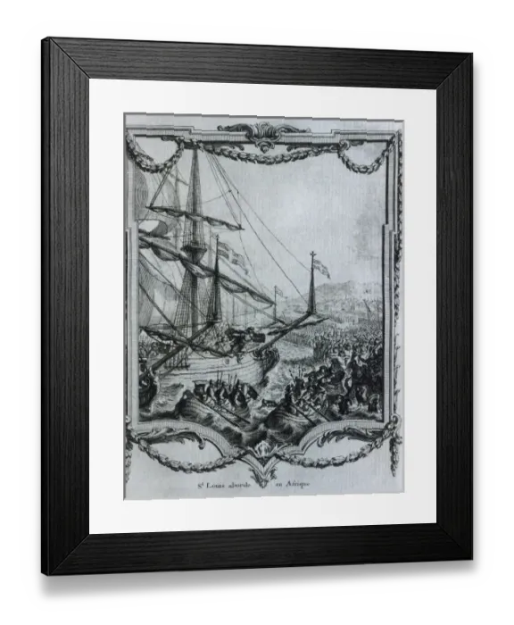 Framed Print : Seventh Crusade (1248). Louis IX disembarking Framed Print : Seventh Crusade (1248). Louis IX disembarking
