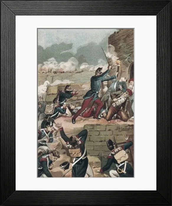 Framed Print : Spain. First Carlist War. Storming of Solsona Framed Print : Spain. First Carlist War. Storming of Solsona
