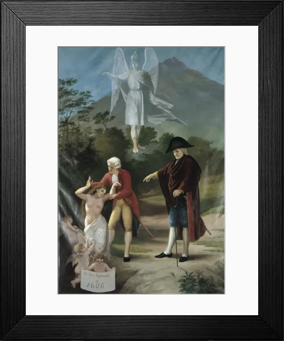 Framed Print : ECUADOR. Ibarra. City Hall. Greatest hall. Allegory Framed Print : ECUADOR. Ibarra. City Hall. Greatest hall. Allegory