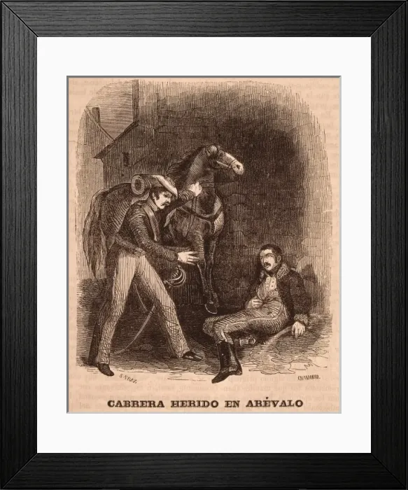 Framed Print : Spain. First Carlist War. Ramabrera wounded Framed Print : Spain. First Carlist War. Ramabrera wounded