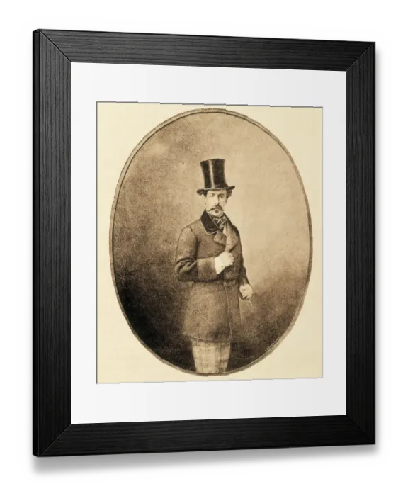 Framed Print : Marquis of Villavieja. Engraving Framed Print : Marquis of Villavieja. Engraving