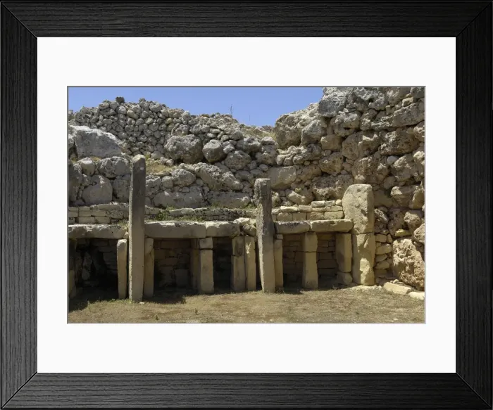 Framed Print : Ggantija Temple. ca. 3000 BC. MALTA. Gozo Island Framed Print : Ggantija Temple. ca. 3000 BC. MALTA. Gozo Island