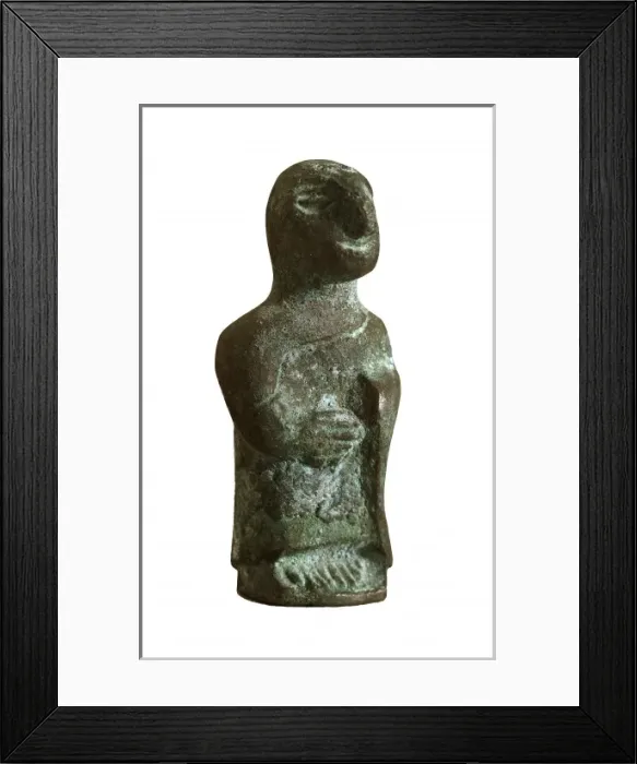 Framed Print : Idol. 6th c. - 4th c. BC. Iberian art. Sculpture Framed Print : Idol. 6th c. - 4th c. BC. Iberian art. Sculpture