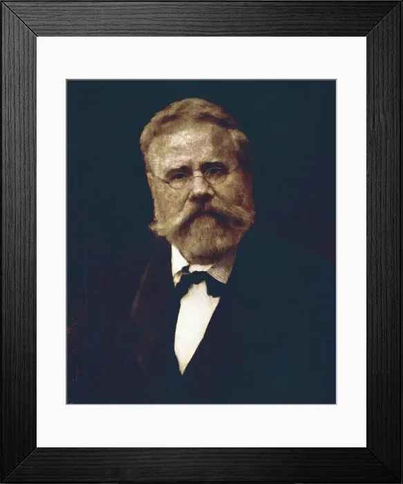 Framed Print : REUTER, Fritz (1810-1874). German writer. Oil Framed Print : REUTER, Fritz (1810-1874). German writer. Oil