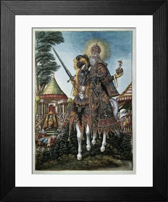 Framed Print : CHARLEMAGNE or CHARLES I (742-814). King of Framed Print : CHARLEMAGNE or CHARLES I (742-814). King of