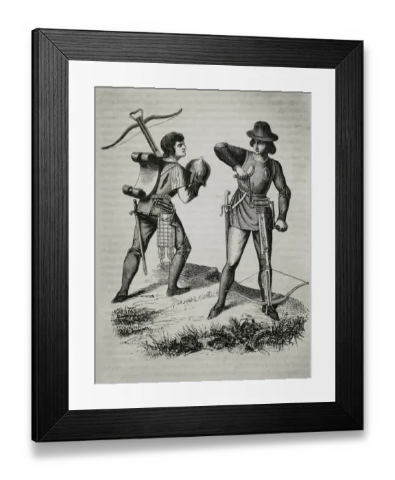 Framed Print : England (15th c. ). Archiers during the kingdom Framed Print : England (15th c. ). Archiers during the kingdom