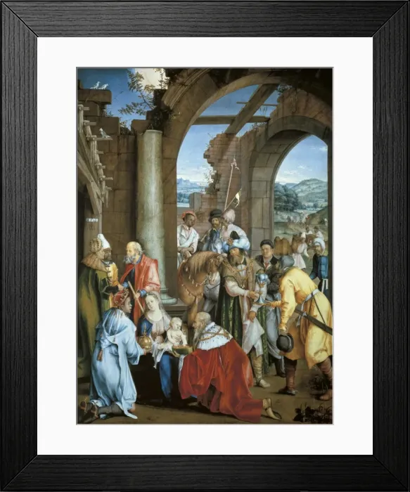 Framed Print : KULMBACH, Hans S&#x33ce0dafn (1480-1522). Adoration