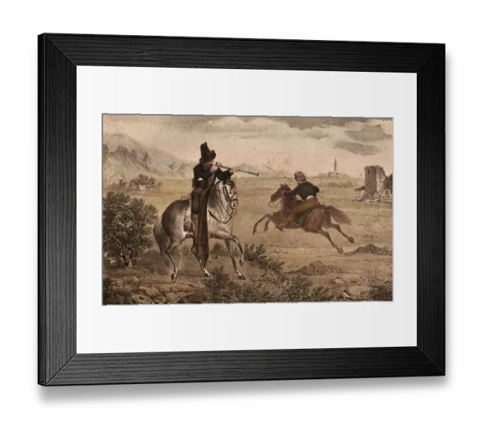 Framed Print : Spain. Carlist Wars. Cavalry of the Cid. Picture Framed Print : Spain. Carlist Wars. Cavalry of the Cid. Picture