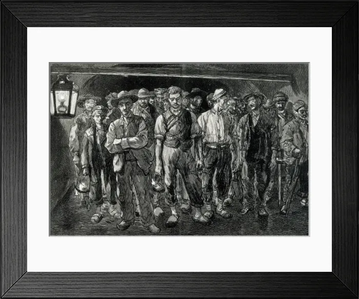 Framed Print : France (19th c. ). Economy. French miners. Engraving Framed Print : France (19th c. ). Economy. French miners. Engraving