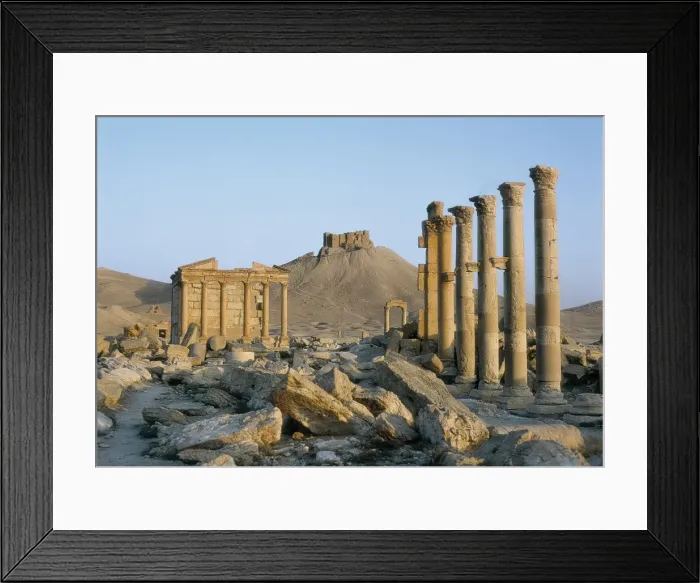 Framed Print : SYRIA. Palmira. Great Colonnade. In the background Framed Print : SYRIA. Palmira. Great Colonnade. In the background