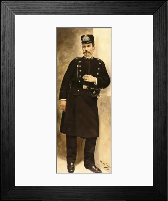 Framed Print : Spain. City police of the period of the Universal Framed Print : Spain. City police of the period of the Universal
