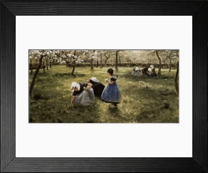 Framed Print : VERSTRAETE, Th鯤ore (1850-1907). Springtime Framed Print : VERSTRAETE, Th鯤ore (1850-1907). Springtime