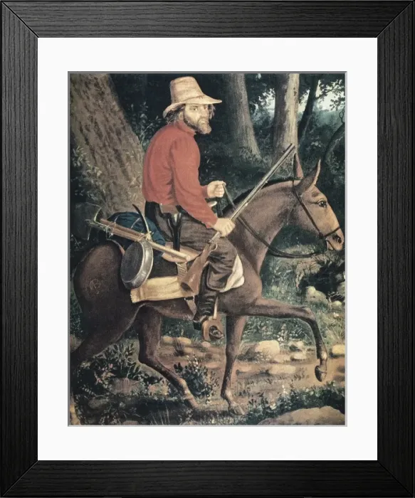 Framed Print : United States (19th c. ). Gold seeker in California Framed Print : United States (19th c. ). Gold seeker in California