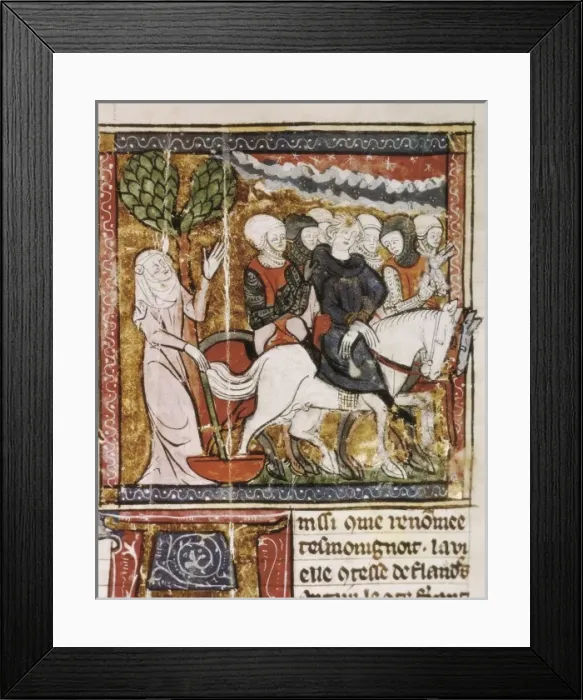 Framed Print : Ferrand of Flandes took Paris in 1214 during Framed Print : Ferrand of Flandes took Paris in 1214 during