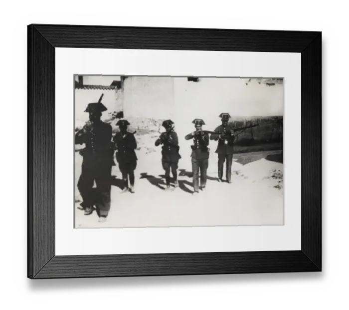 Framed Print : Spain (1931). The Civil Guard entering into La Framed Print : Spain (1931). The Civil Guard entering into La