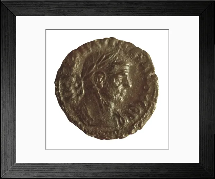 Framed Print : Alexandrian nummus. Coin. SPAIN. Barcelona. Numismatic Framed Print : Alexandrian nummus. Coin. SPAIN. Barcelona. Numismatic