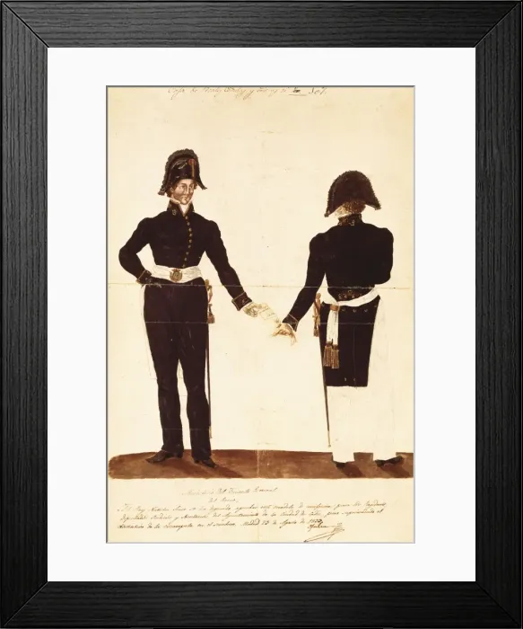 Framed Print : Spain (1833). Uniform for advisors, deputies Framed Print : Spain (1833). Uniform for advisors, deputies