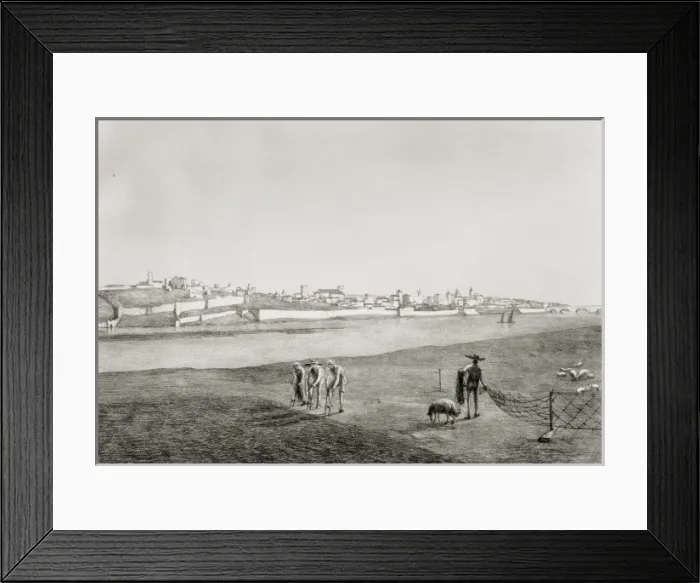 Framed Print : Badajoz (1812). Litography. SPAIN. Madrid. National Framed Print : Badajoz (1812). Litography. SPAIN. Madrid. National