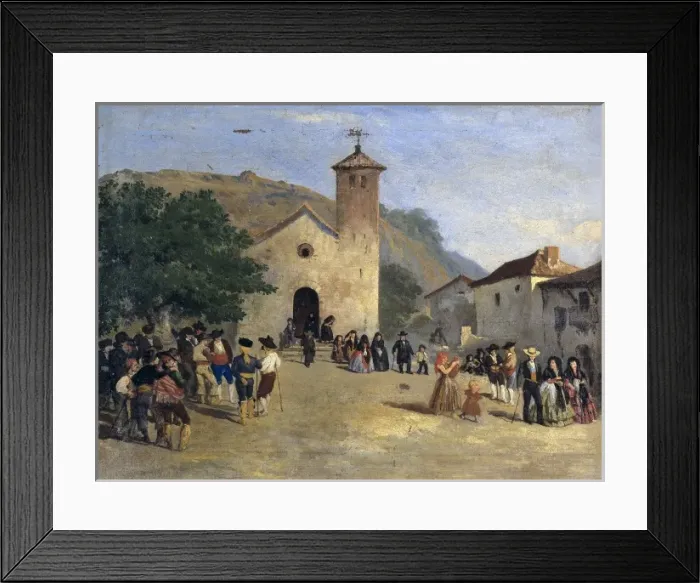 Framed Print : Coming out from a mass. Anonymous painting, 19th Framed Print : Coming out from a mass. Anonymous painting, 19th