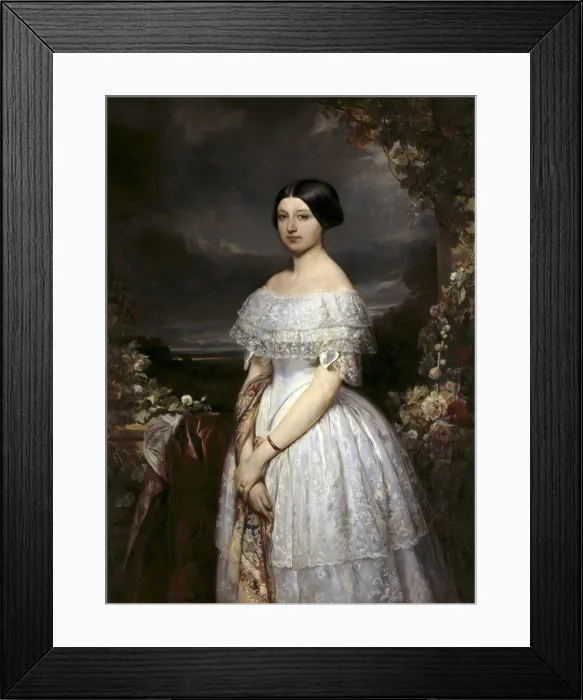 Framed Print : GALLAIT, Louis (1810-1887). Portrait of Viscountess Framed Print : GALLAIT, Louis (1810-1887). Portrait of Viscountess