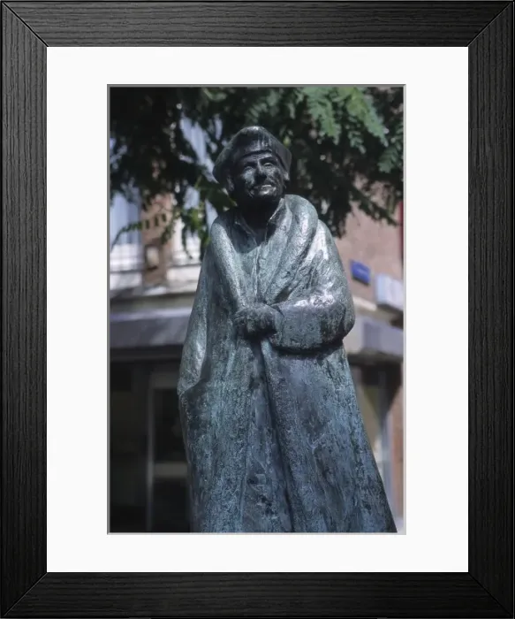 Framed Print : BELGIUM. Louvain. Statue of Erasmus of Rotterdam