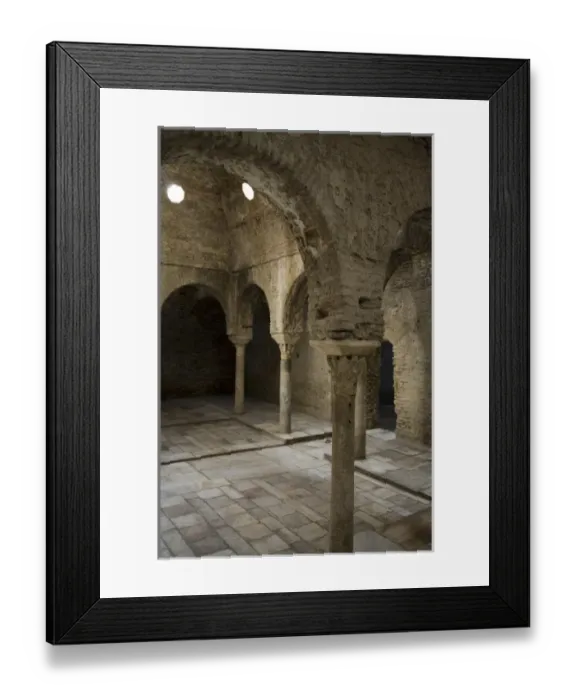 Framed Print : SPAIN. Granada. Arabian baths (11th c. ). Hispano-Moresque Framed Print : SPAIN. Granada. Arabian baths (11th c. ). Hispano-Moresque